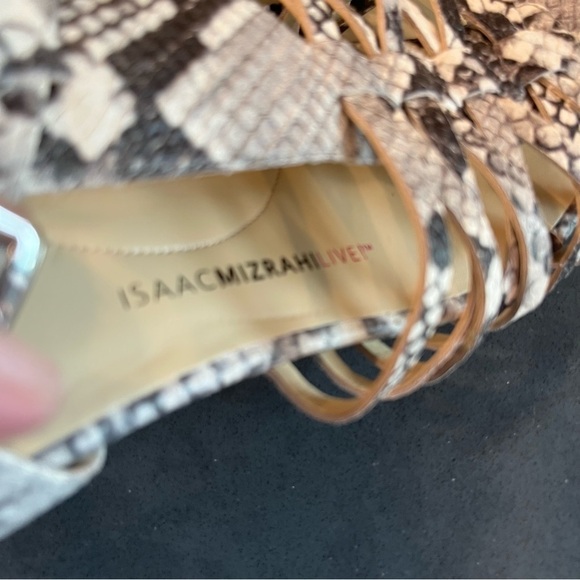 Isaac Mizrahi sz 8 Simmer2 snakeprint wedge sandals - Picture 9 of 16